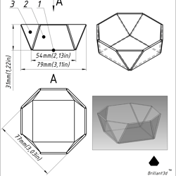project 65. stained glass printable pattern. brillant3d