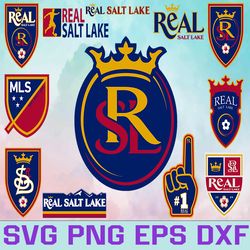 real salt lake soccer team svg, real salt lake svg, mls teams svg, mls svg, png, dxf, eps, instant download