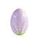 Light purple wooden egg with delicate flowers