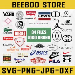 logo brand bundle, fashion brand svg, fashion svg, logo bundle svg, under armour svg, levi's svg, versace svg, diesel