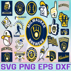 milwaukee brewers baseball team svg, milwaukee brewers svg, mlb team  svg, mlb svg, png, dxf, eps, jpg, instant download