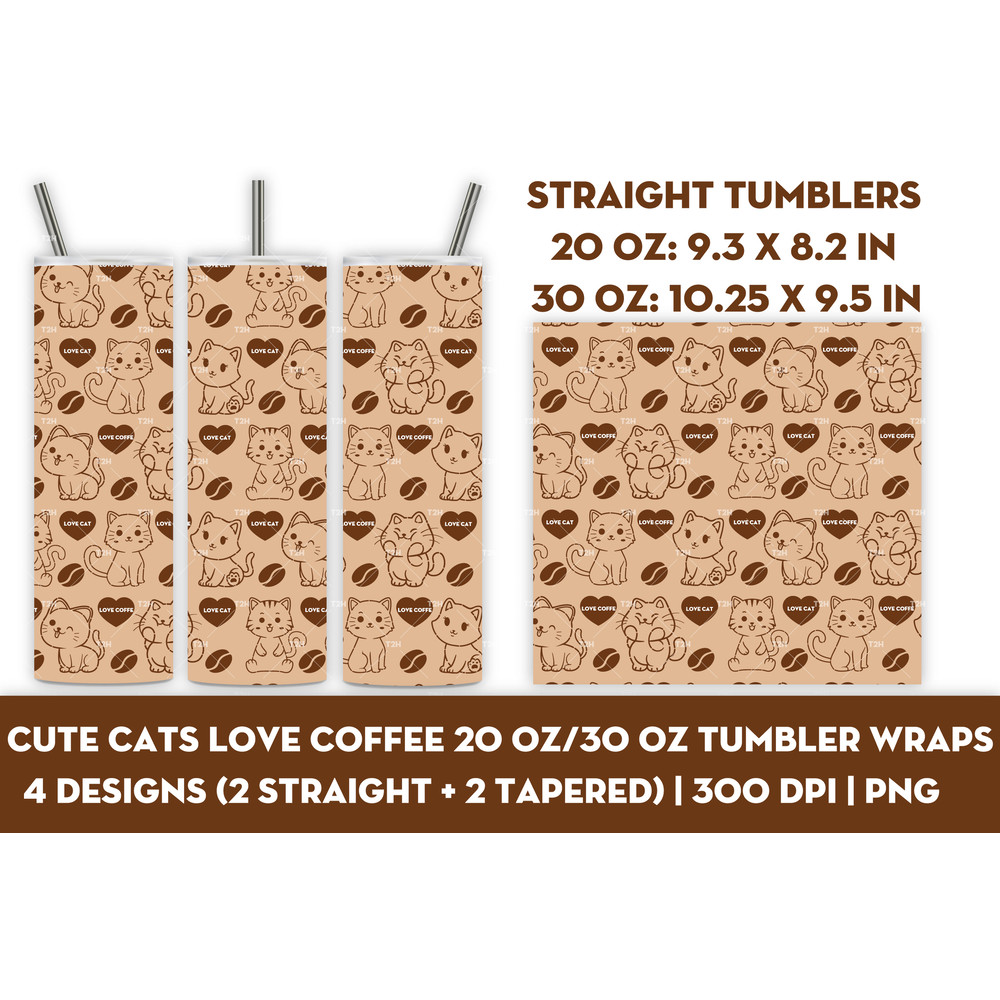 Cute cats love coffee 20oz 30oz tumbler wraps cover 2.jpg