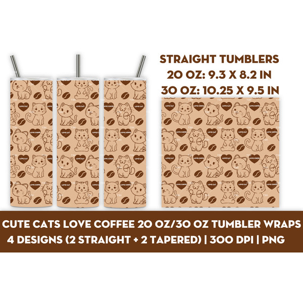 Cute cats love coffee 20oz 30oz tumbler wraps cover 2.jpg