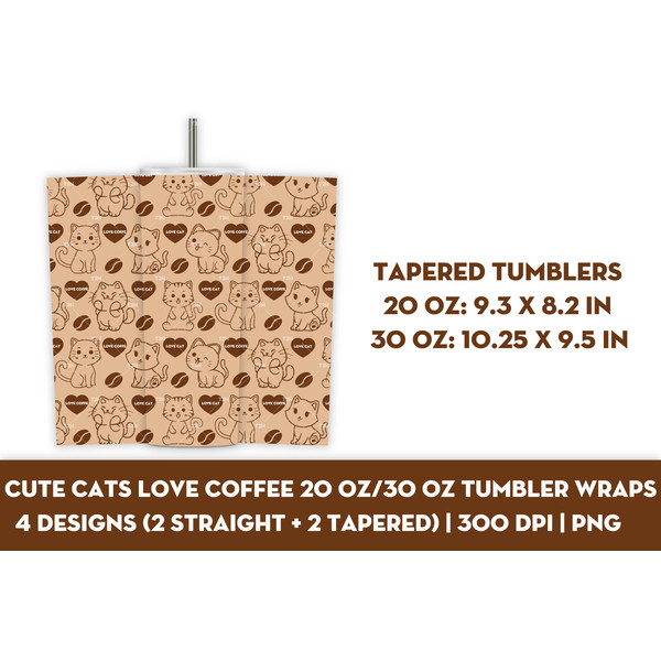 Cute cats love coffee 20oz 30oz tumbler wraps cover 5.jpg