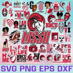 winston salem state university football team svg, winston salem state university svg, hbcu team svg, mega bundle