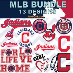 cleveland indians svg, cleveland indians bundle baseball teams svg, cleveland indians mlb teams svg, png, dxf