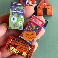 Halloween cut-out box, printable, miniature, dollhouse. DIGITAL DOWNLOAD, doll miniature in 1:12 scale