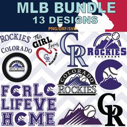 Colorado Rockies svg, Colorado Rockies bundle baseball Teams Svg, Colorado Rockies MLB Teams svg, png, dxf