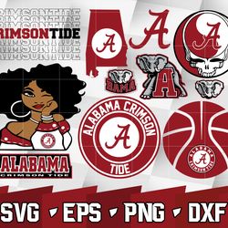 alabama crimson tide svg bundle , ncaa svg, logo ncaa bundle svg eps dxf png , digital download , instant download