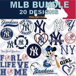 New York Yankees svg, New York Yankees bundle baseball Teams Svg, New York Yankees MLB Teams svg, png, dxf