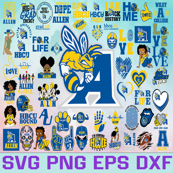Allen University Football Team Svg, Allen University svg, HB Inspire