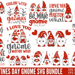 Valentines Day Gnome svg, Valentines Day Svg , Valentine Quote svg, Valentines svg Bundle, Valentine's Day Designs
