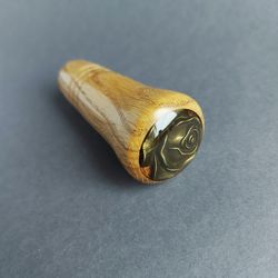 Automatic/manual wooden custom shift knob with resin. Gear shifter as a gift accessory for a car lover.
