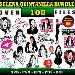 100 Selena Quintanilla Mega Svg Bundle svg, png, dxf, eps file for print and cricut