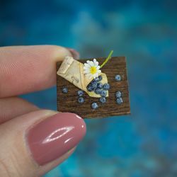TUTORIAL Miniature blueberry with polymer clay | Miniature food tutorial | Dollhouse miniatures