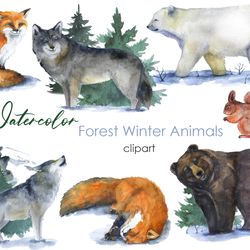 watercolor forest animals clipart cute clipart forest png watercolor forest animals clipart cute clipart forest planner