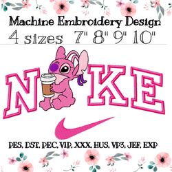 nike embroidery design. lillo and stitch. angel