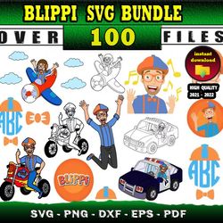 100 Blippi MEGA SVG BUNDLE - svg, png, dxf files for print & cricut