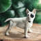 figurine white with black spot bull terrier