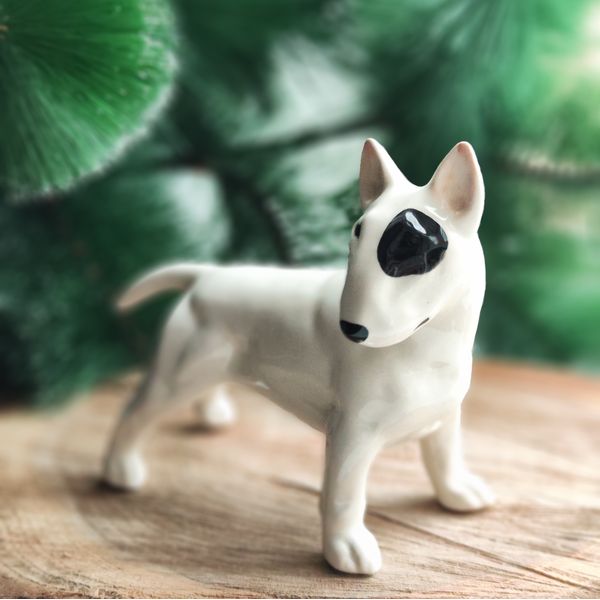 figurine  ceramic bull terrier