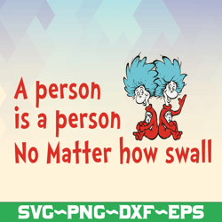 A person is a person no matter how small svg, Dr. Seuss svg, svg  design svg, Read across America cut files, sublimation