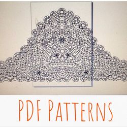 Bobbin lace pattern Kerchief PDF Scarf Neckerchief