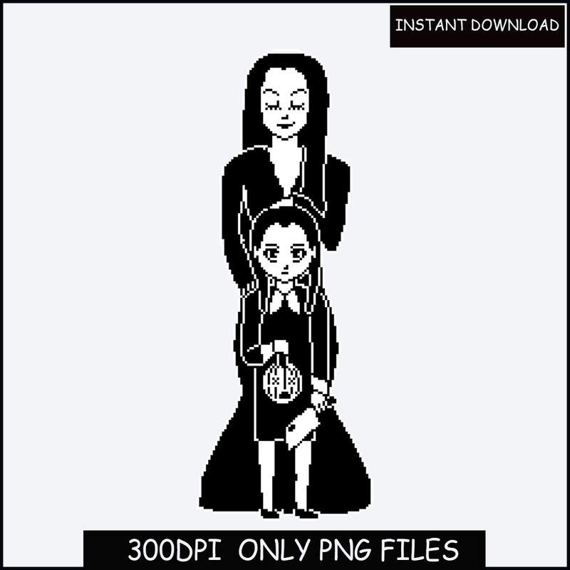 Wednesday Addams Gothic Cross Stitch Pattern ~ Addams Family, Modern, Classic, Funny, Halloween.jpg