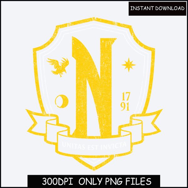 Nevermore Academy Emblem PNG with Transparent background Instant Digital Download Wednesday.jpg