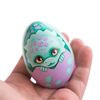 wooden egg cute hatched turquoise dragon
