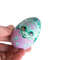 wooden painted egg cute hatched mint dragon