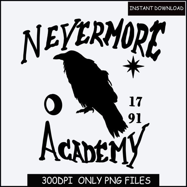 Nevermore Academy Png, Wednesday Addams png, Addams Family png, digital download Cricut cut file.jpg