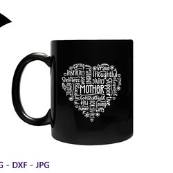 mother svg, mom heart svg, mom svg, shirt, mama svg, heart svg, mothers day svg, typography svg, svg, png