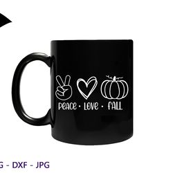 Peace Love Fall SVG PNG JPEG Instant Download