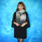 серый вязаный тёплый шарф, пуховая паутинка, ажурный палантин, подарок женщине.JPG
