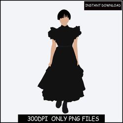 Wednesday, PNG, wednesday Clipart,Nevermore academy PNG Instant Download