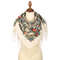 white women pavlovo posad wool shawl scarf size 89x89 cm 1874-0