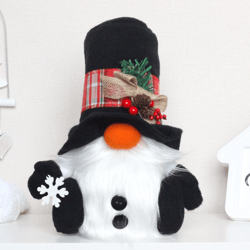 Snowman Girl  Gnome , Frosty toy, Christmas Gnome, Holiday decor, Rustic home decor