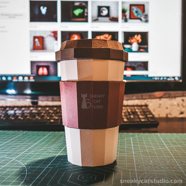 Coffe-to-go-love-DIY-papercraft-low-poly-3D-Pepakura-PDF-Pattern-Download-paper-craft-Template-origami sculpture-model-wall-decor-sweet-2.jpg