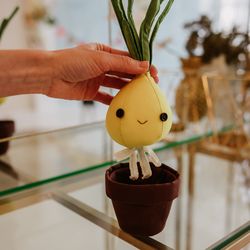 onion plush - original hand made interior toy for a child's room or kitchen