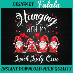 gnome hanging with my lunch lady png, gnome png, valentine gnomes png, valentine's day png, digital download