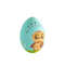 cute owl on a pastel turquoise easter egg