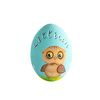 cute owl on a mint easter egg