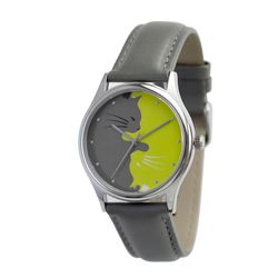 Yin and Yang Cat Watch Gray and Yellow Best Gifts Free Shipping Worldwide