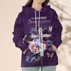 Purple 3D Christian  Unisex Hoodies, Meaningful Gift For Christian Friends, Christian Gift, Religious Gift