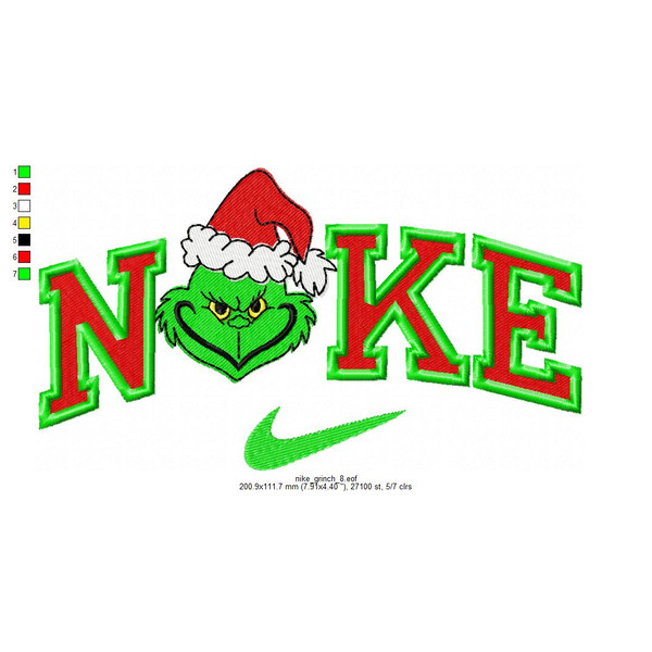 Nike and Grinch embroidery design | Inspire Uplift
