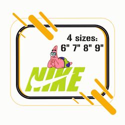 Nike and Patrick embroidery design