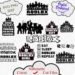 roblox svg bundle pack for kids, roblox cut file, birthday cricut png