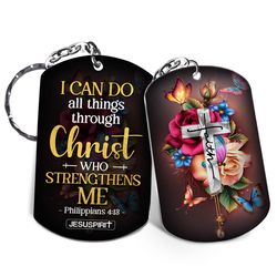 Meaningful Aluminium Keychain - I Can Do All Things Through Christ Philippians 4:13