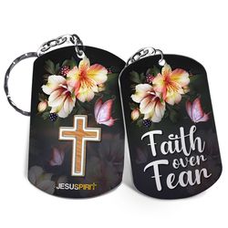 must-have aluminium keychain - faith over fear