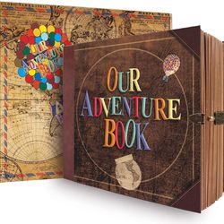 146 page diy handmade photo album scrapbook our adventure book retro craft album anniversary wedding leather book
